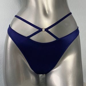 Victorias Secret Nwt Very Sexy So Obsessed Night Ocean Strappy Thong Panty